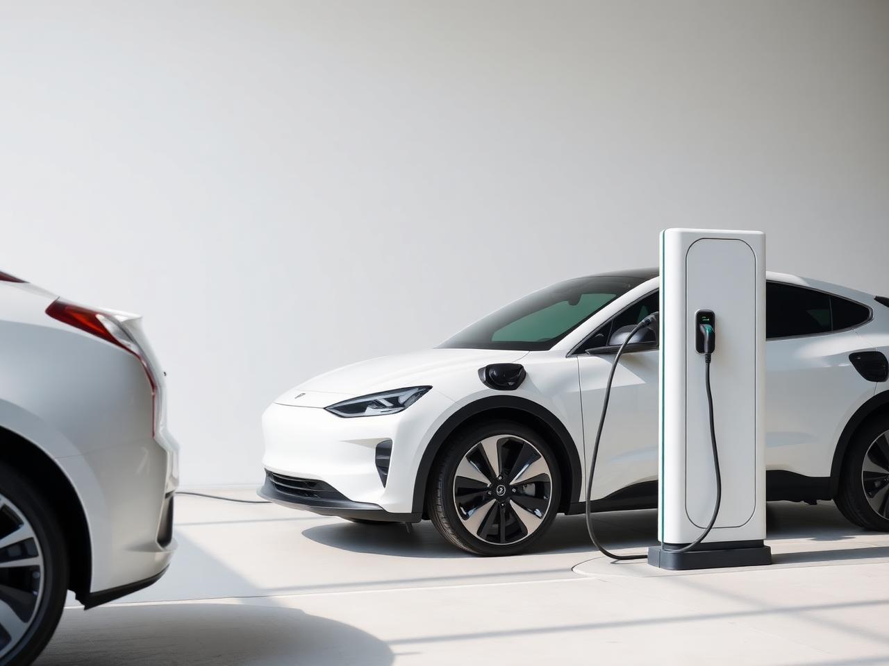 Elektroauto an einer Ladestation